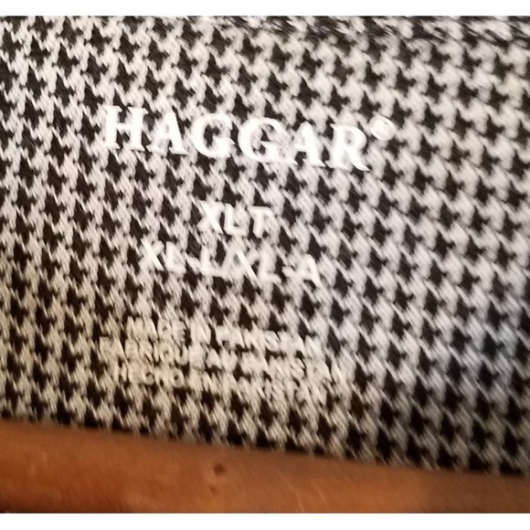 Haggar Big Tall Premium Comfort Quarter Zip Houndstooth Polo Shirt Size XLT NWT - Picture 2 of 5